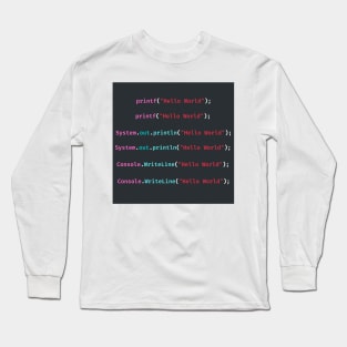 Hello World - Cmd Dark Long Sleeve T-Shirt